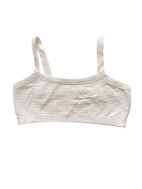 Garage Cream Waffle Crop Top Small